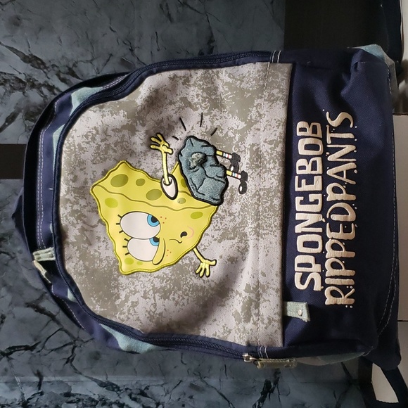 Source Unknown Other Vintage Spongebob Ripped Pants Backpak Poshmark